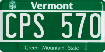 VT license plate CPS570