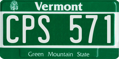 VT license plate CPS571