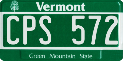 VT license plate CPS572