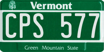 VT license plate CPS577