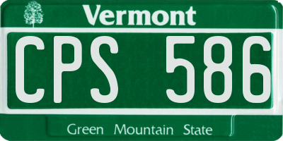 VT license plate CPS586