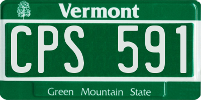 VT license plate CPS591