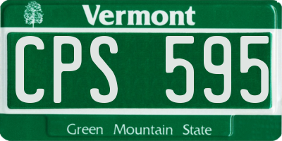 VT license plate CPS595