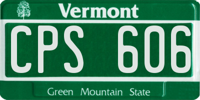 VT license plate CPS606