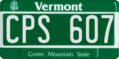 VT license plate CPS607