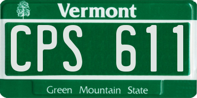 VT license plate CPS611