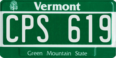 VT license plate CPS619