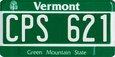 VT license plate CPS621