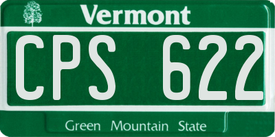 VT license plate CPS622