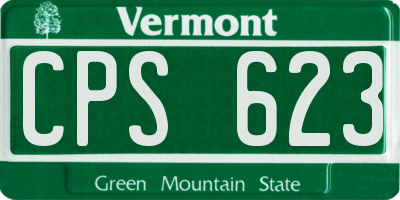 VT license plate CPS623