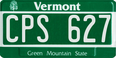 VT license plate CPS627