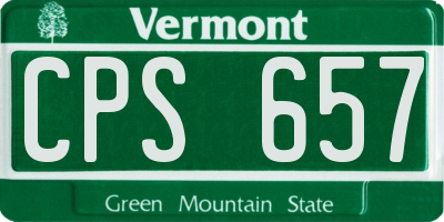 VT license plate CPS657
