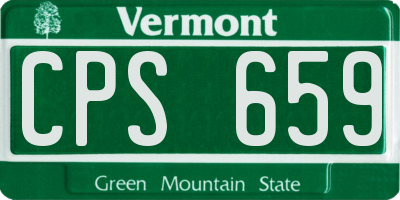 VT license plate CPS659