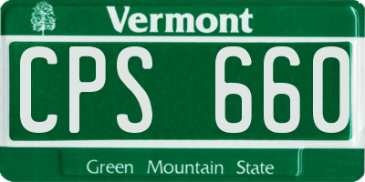VT license plate CPS660