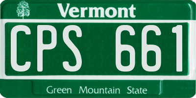 VT license plate CPS661