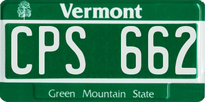 VT license plate CPS662