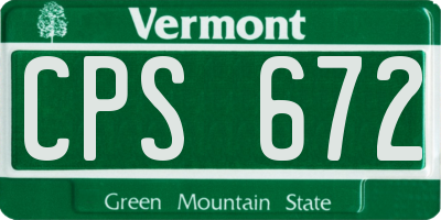 VT license plate CPS672