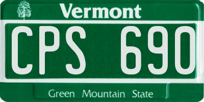 VT license plate CPS690