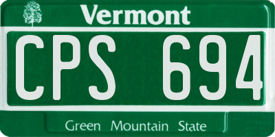VT license plate CPS694