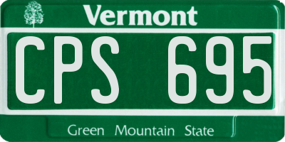 VT license plate CPS695