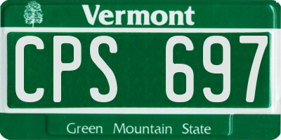VT license plate CPS697