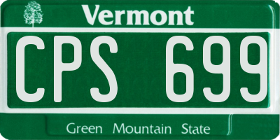 VT license plate CPS699