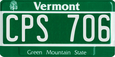 VT license plate CPS706