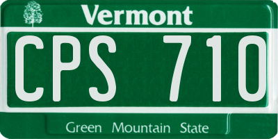 VT license plate CPS710