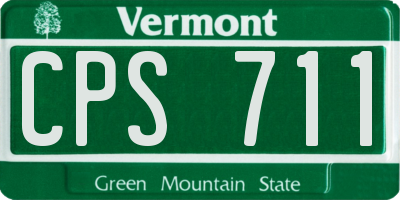 VT license plate CPS711