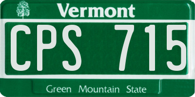 VT license plate CPS715