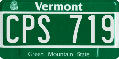 VT license plate CPS719