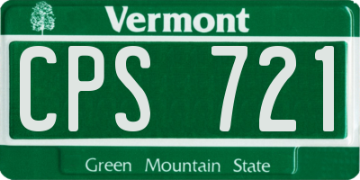 VT license plate CPS721