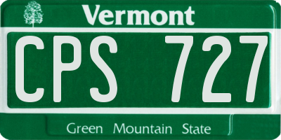 VT license plate CPS727