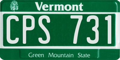 VT license plate CPS731