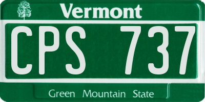VT license plate CPS737