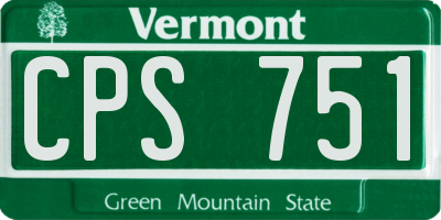 VT license plate CPS751