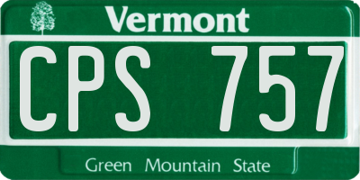 VT license plate CPS757