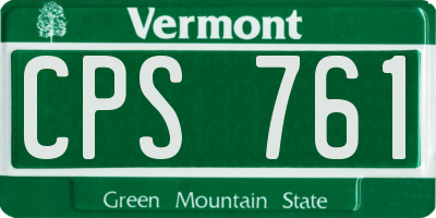 VT license plate CPS761