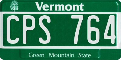 VT license plate CPS764