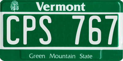 VT license plate CPS767