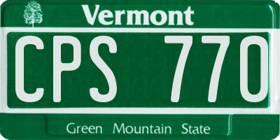 VT license plate CPS770