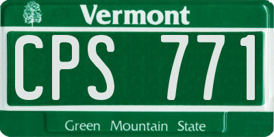 VT license plate CPS771