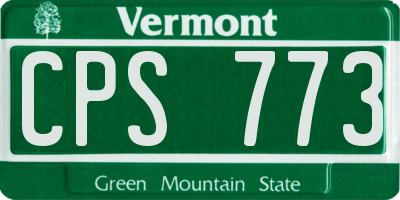 VT license plate CPS773