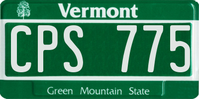 VT license plate CPS775