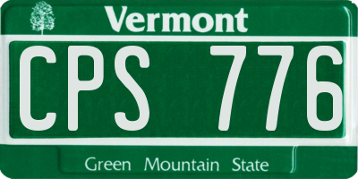 VT license plate CPS776