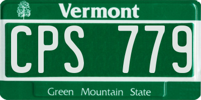 VT license plate CPS779