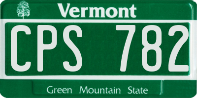 VT license plate CPS782