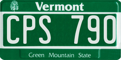 VT license plate CPS790