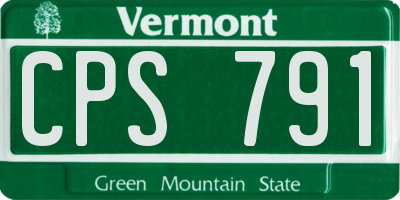 VT license plate CPS791