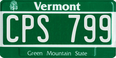 VT license plate CPS799